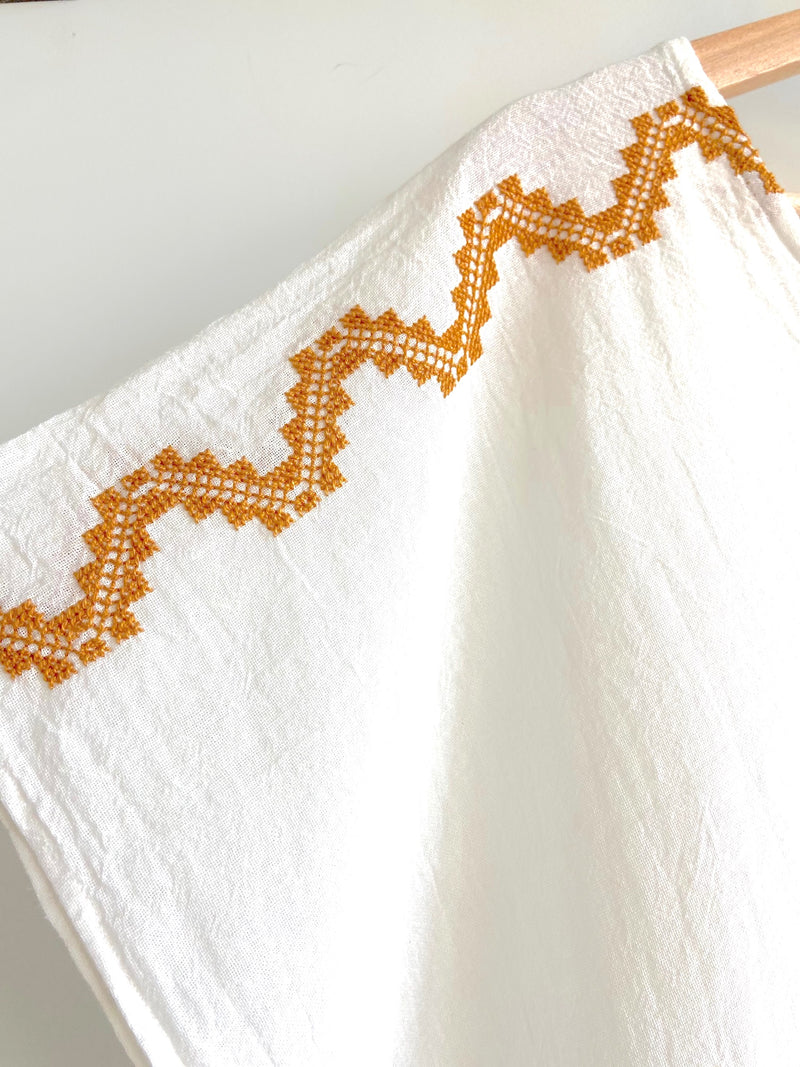 JM + San Vicente Embroidered Long Sheer Tunic (Copper or White- Snake Embroidery)