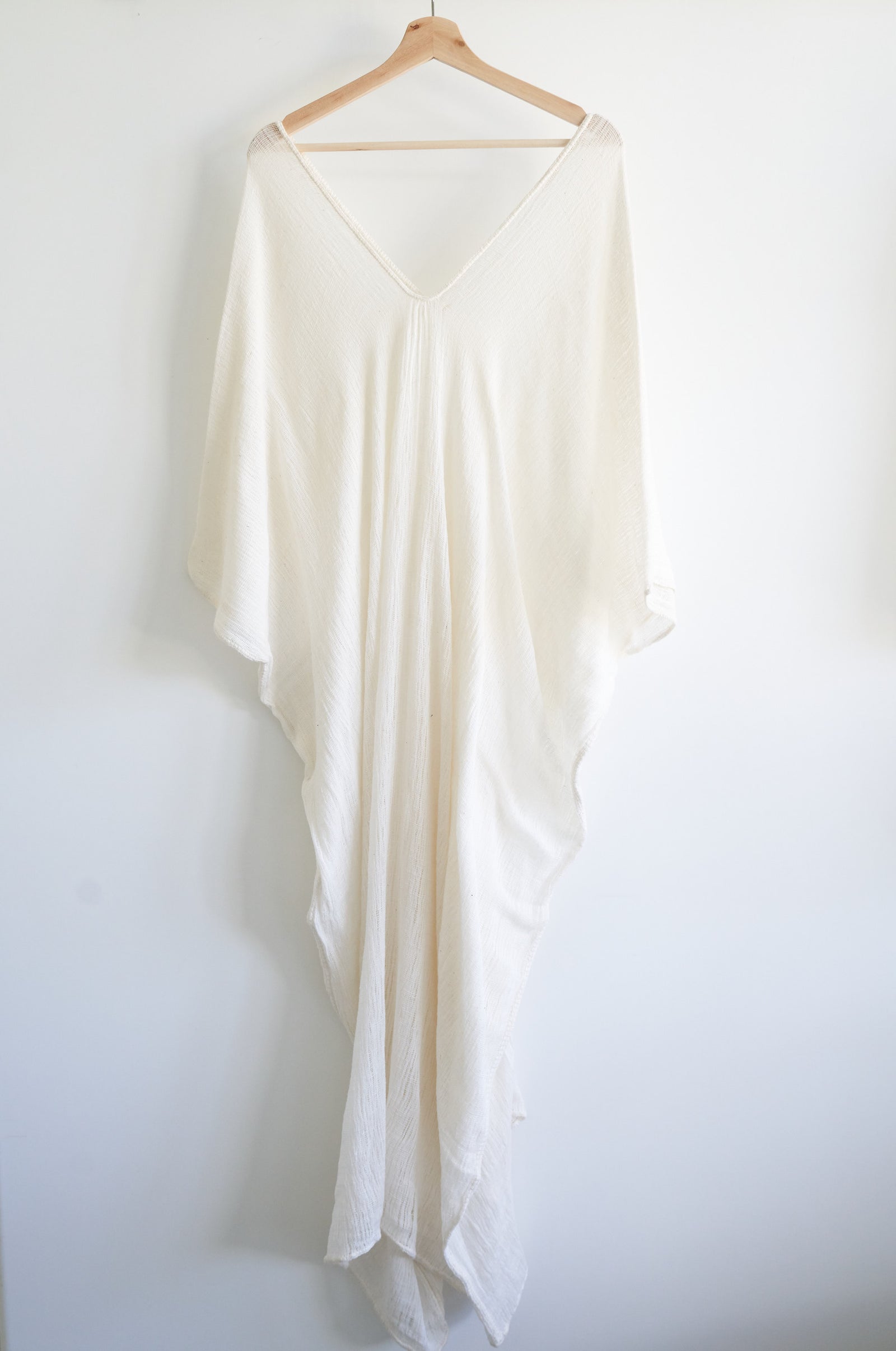Khadi Oaxaca Kaftan Mid-Long-Length (Natural white) – JM Drygoods