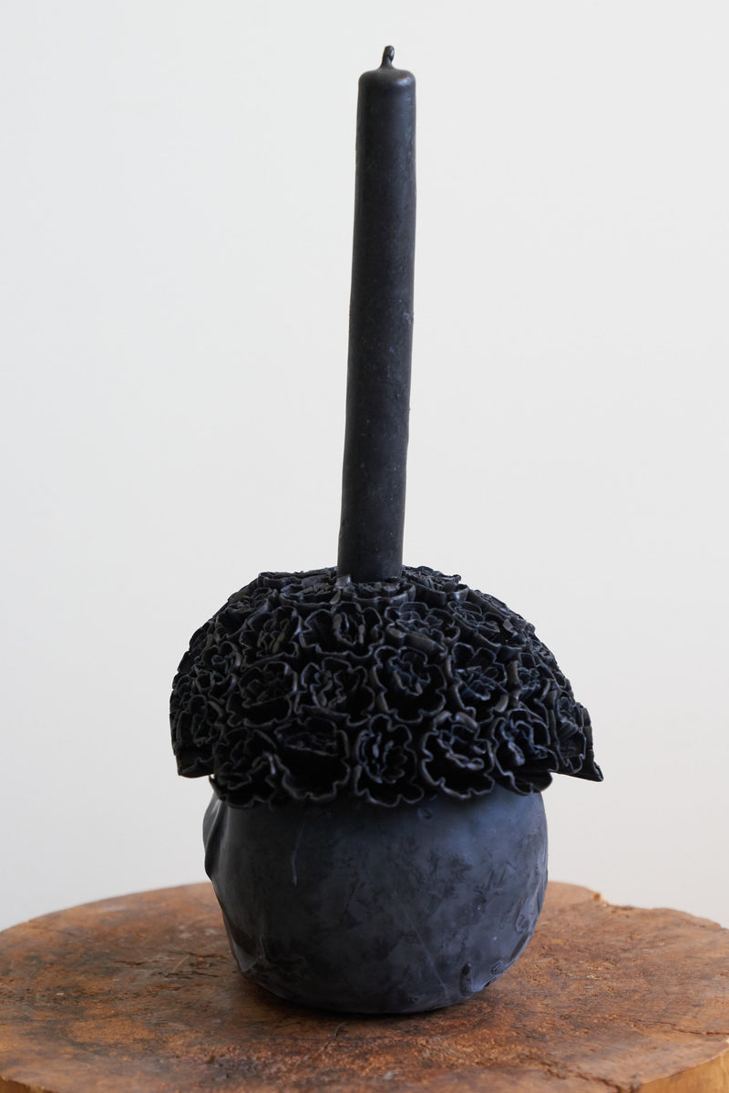 Casa Viviana Oaxacan Skull Candle (Color Black)