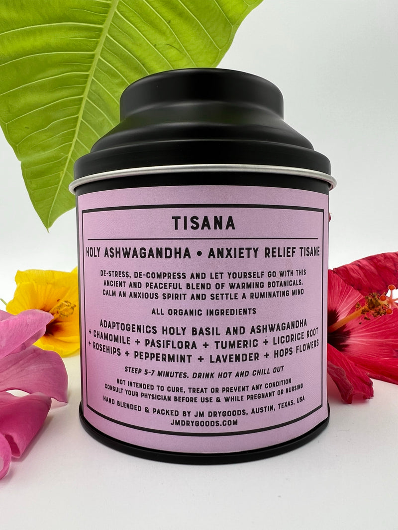 Calming Tea- Tisana Ashwagandha & Holy Basil Adaptogenic Tisane